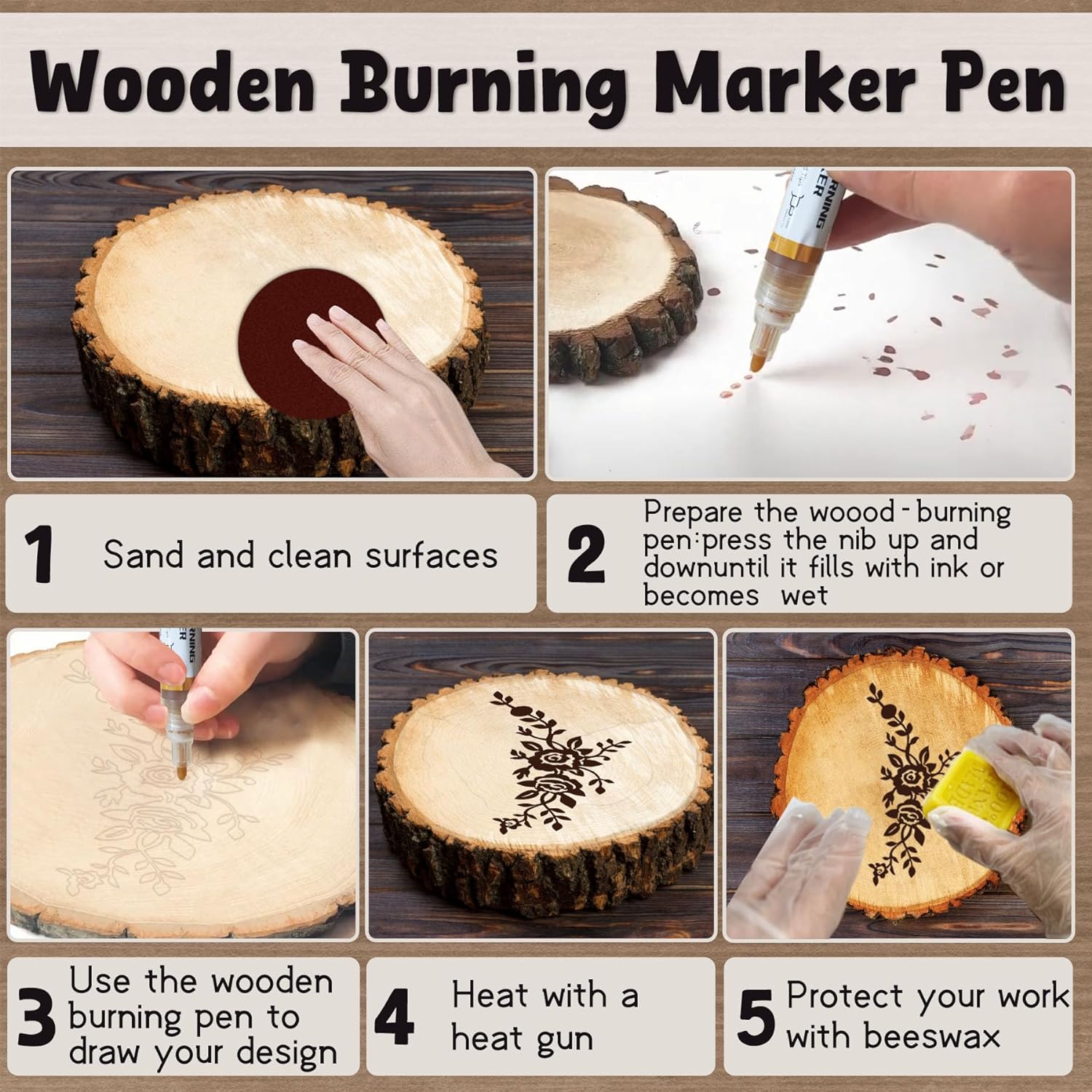 11 PCS Wooden Burning Paste Kit Review