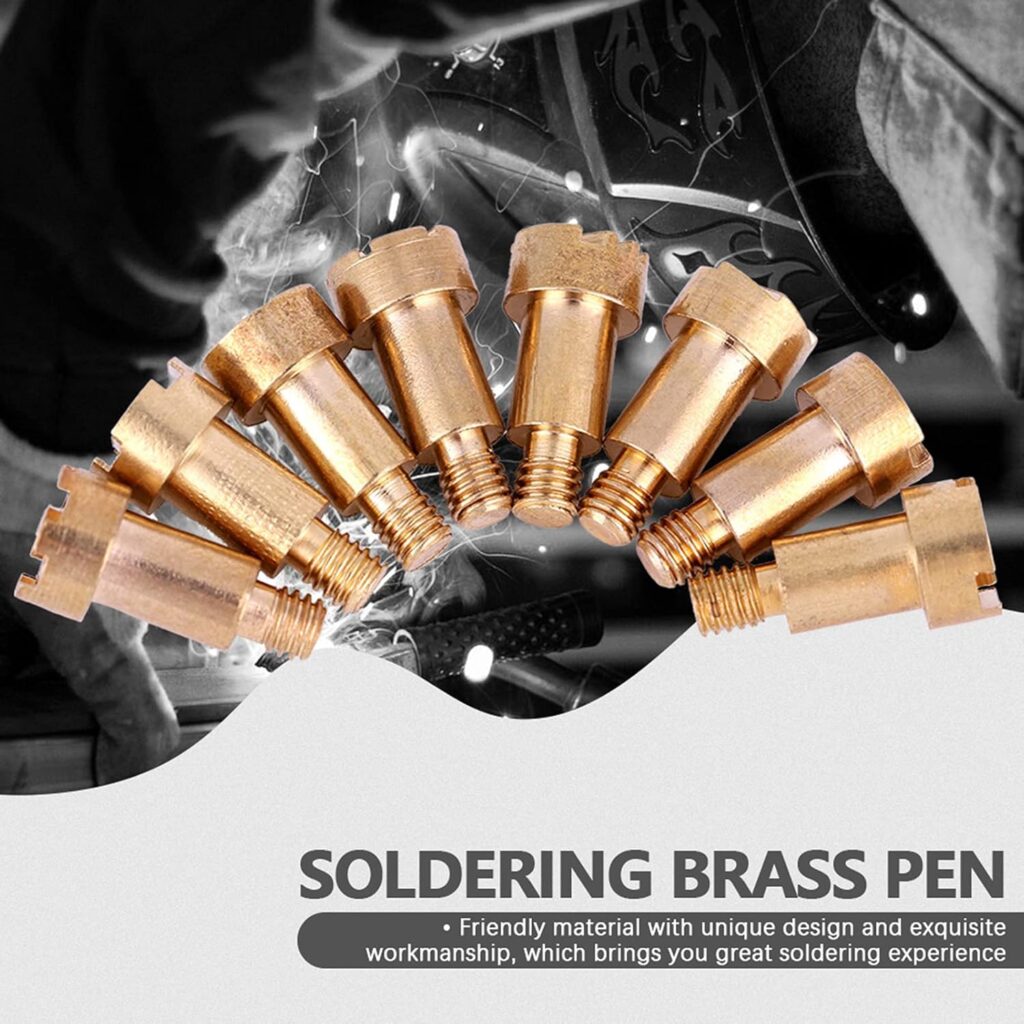 23pcs Wood Burning Kit, 3.7mm Soldering Brass Wood Burning Pen Tips Pyrography Carving Tool Kit, Full Set Soldering Brass Pen for Embossing Carving Soldering Woodworking for Fathers Gift