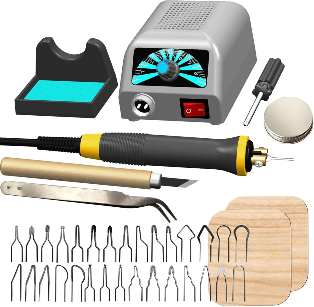 LH20 Wood Burning Kit,Wood Burning Tool, Adjustable Temperature Wood Burner Kit,professional wood burning kit for Adults Beginners Craft,pyrography pen Comes With 30Pyrography Wire Tips