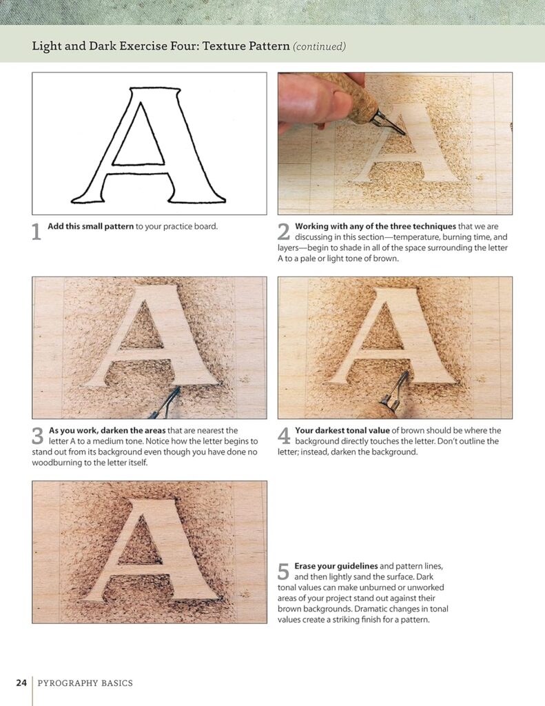 Pyrography Basics: Techniques and Exercises for Beginners (Design Originals) Patterns for Woodburning with Skill-Building Step-by-Step Instructions and Advice from Lora Irish on Texture and Layering     Paperback – Illustrated, January 1, 2014