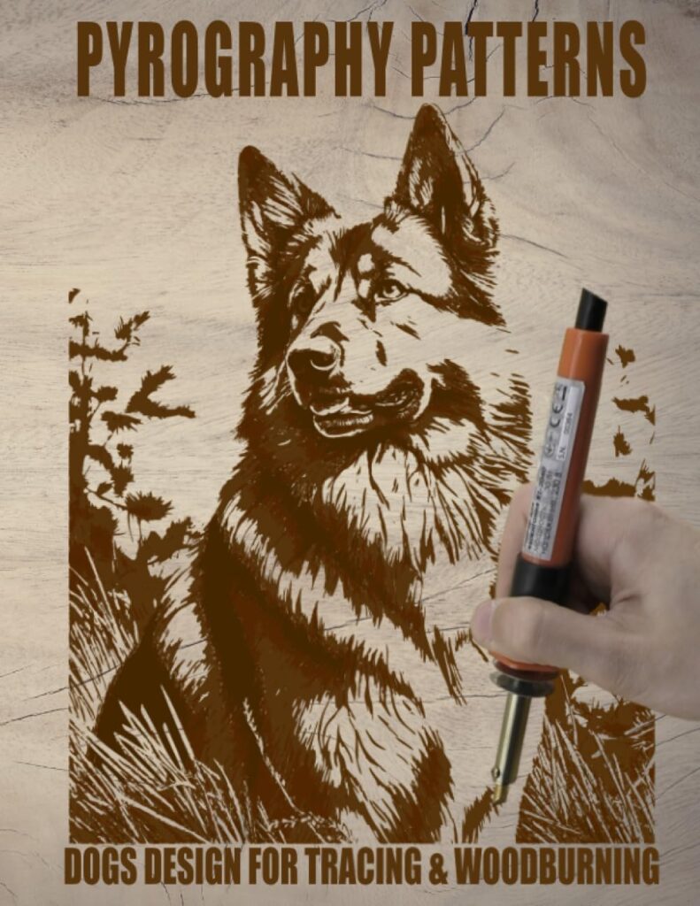 Pyrography Patterns: Dogs-Design for Tracing and Woodburning     Paperback – Large Print, June 17, 2023