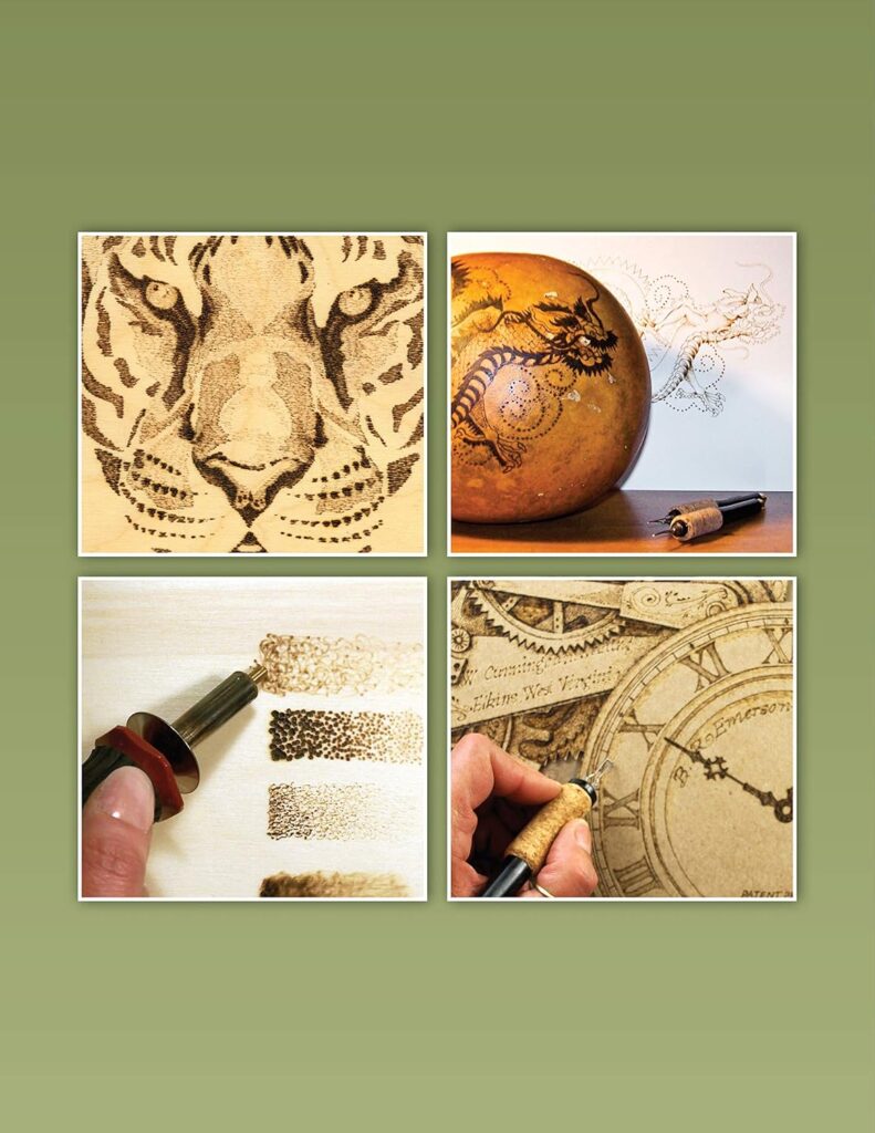 The Art  Craft of Pyrography: Drawing with Fire on Leather, Gourds, Cloth, Paper, and Wood (Fox Chapel Publishing) More Than 40 Patterns, Step-by-Step Projects, and Expert Advice from Lora S. Irish     Paperback – Illustrated, July 1, 2012