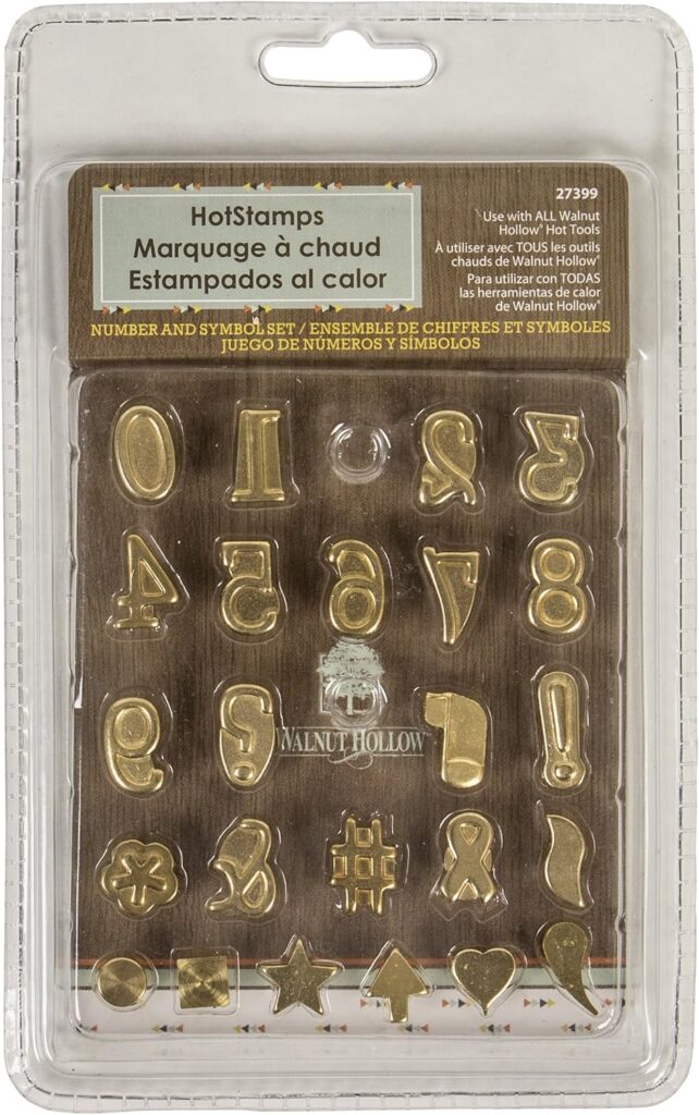 Walnut Hollow HotStamps Uppercase Alphabet Set for Branding and Personalization of Wood, Leather, and Other Surfaces