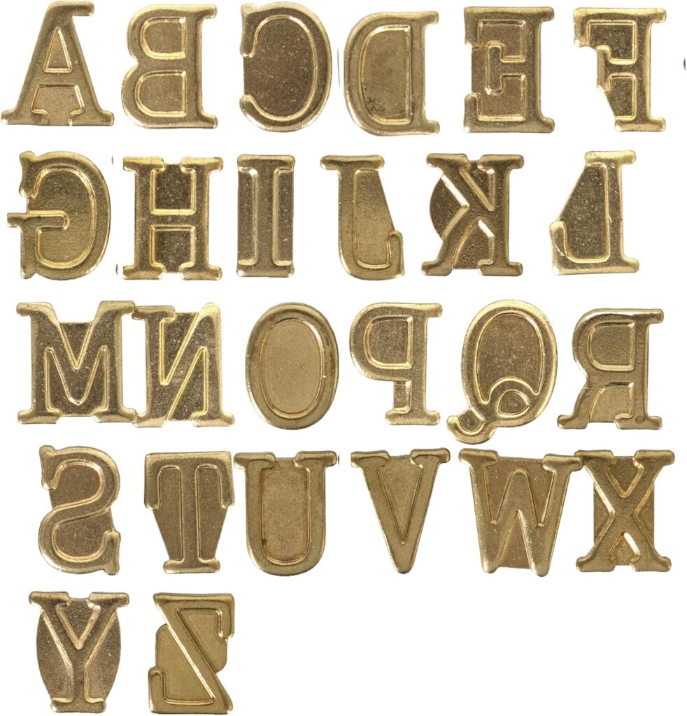 Walnut Hollow HotStamps Uppercase Alphabet Set for Branding and Personalization of Wood, Leather, and Other Surfaces