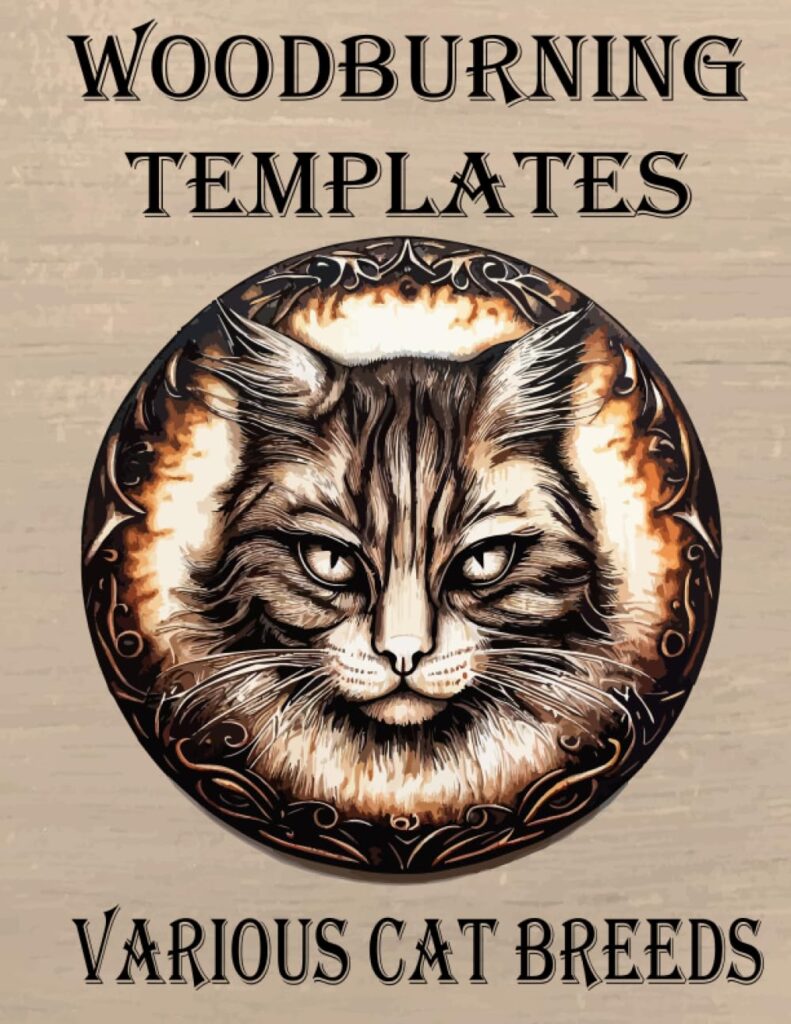 Woodburning Templates: Cats Faces for Tracing and Woodburning pyrography     Paperback – June 3, 2023