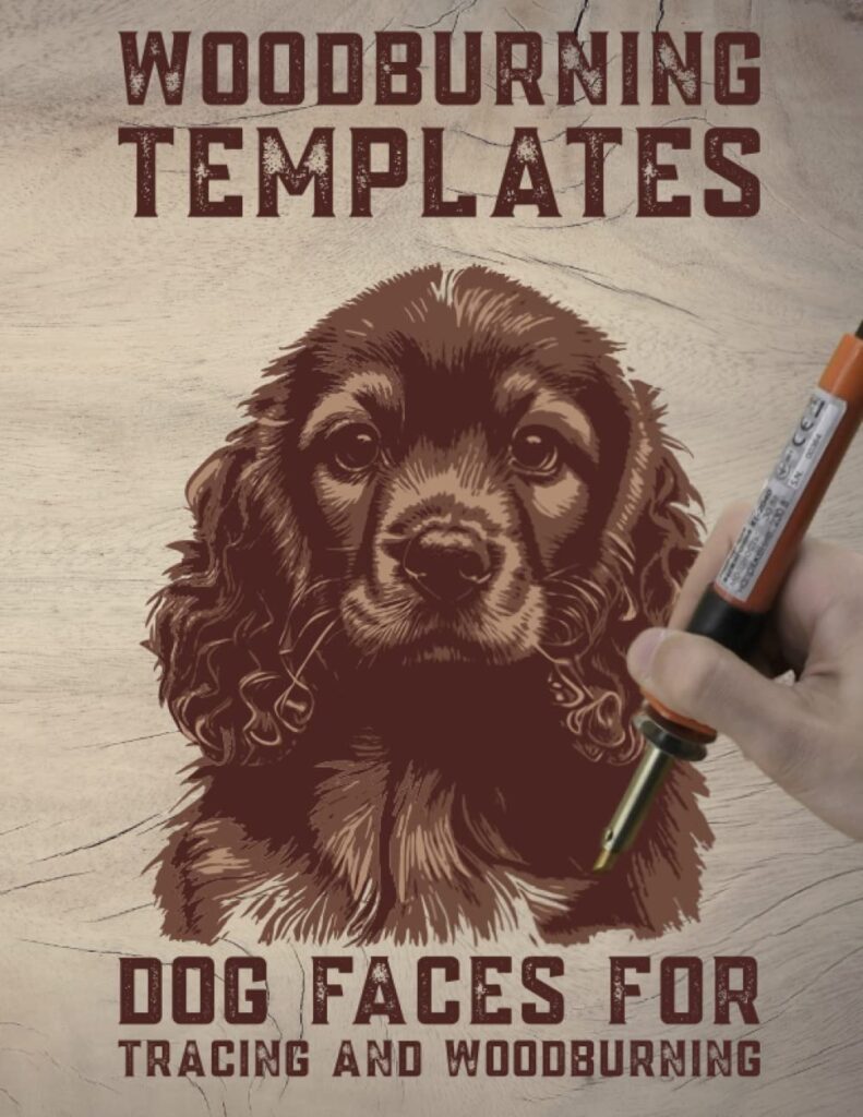 Woodburning Templates: Dog Faces for Tracing and Woodburning     Paperback – Large Print, April 7, 2023