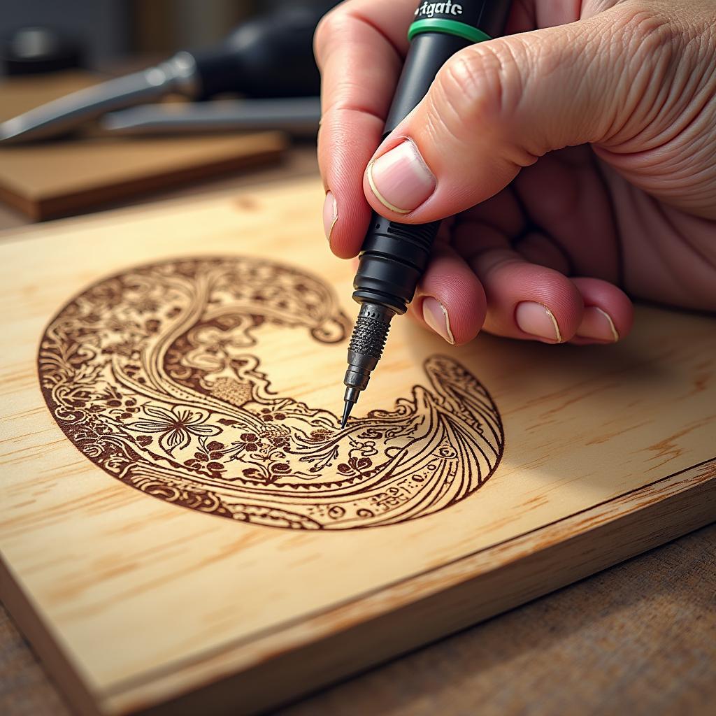 Creating Dimension With Variable Temperature Pyrography Tools