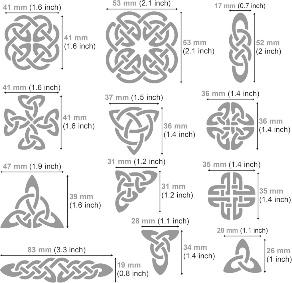 Aleks Melnyk No.32 Metal Journal Stencil, Pyrography Celtic Patterns, Wicca Stencil, Celtic Knot Stencil, Viking Stencil, Wood Burning Template, Wood Carving Stencil, Bullet Journaling