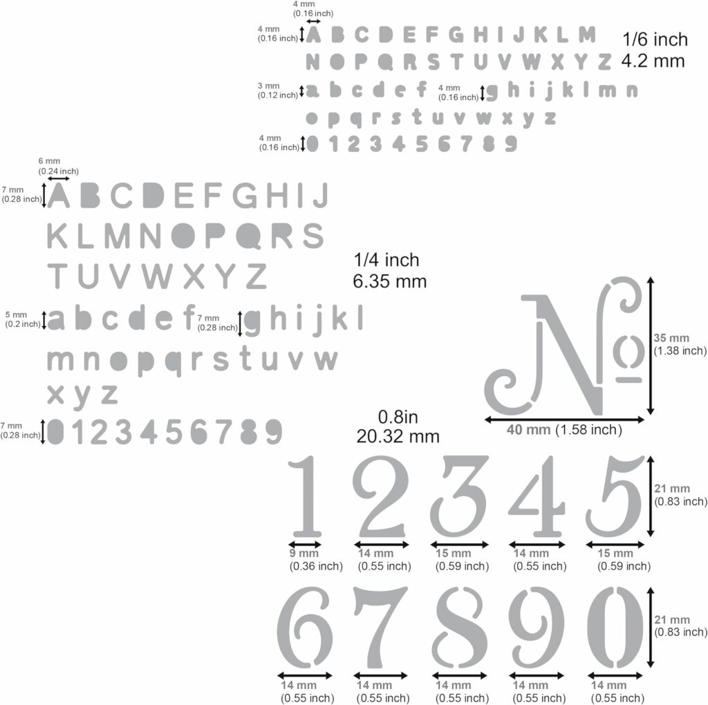 Aleks Melnyk No.422 Metal Stencil, Tiny Letters, Pyrography, Wood Burning, 1 PC, Template, Engraving Wood and Patterns, Alphabet and Number, Lettering, Letting, Bullet Journaling