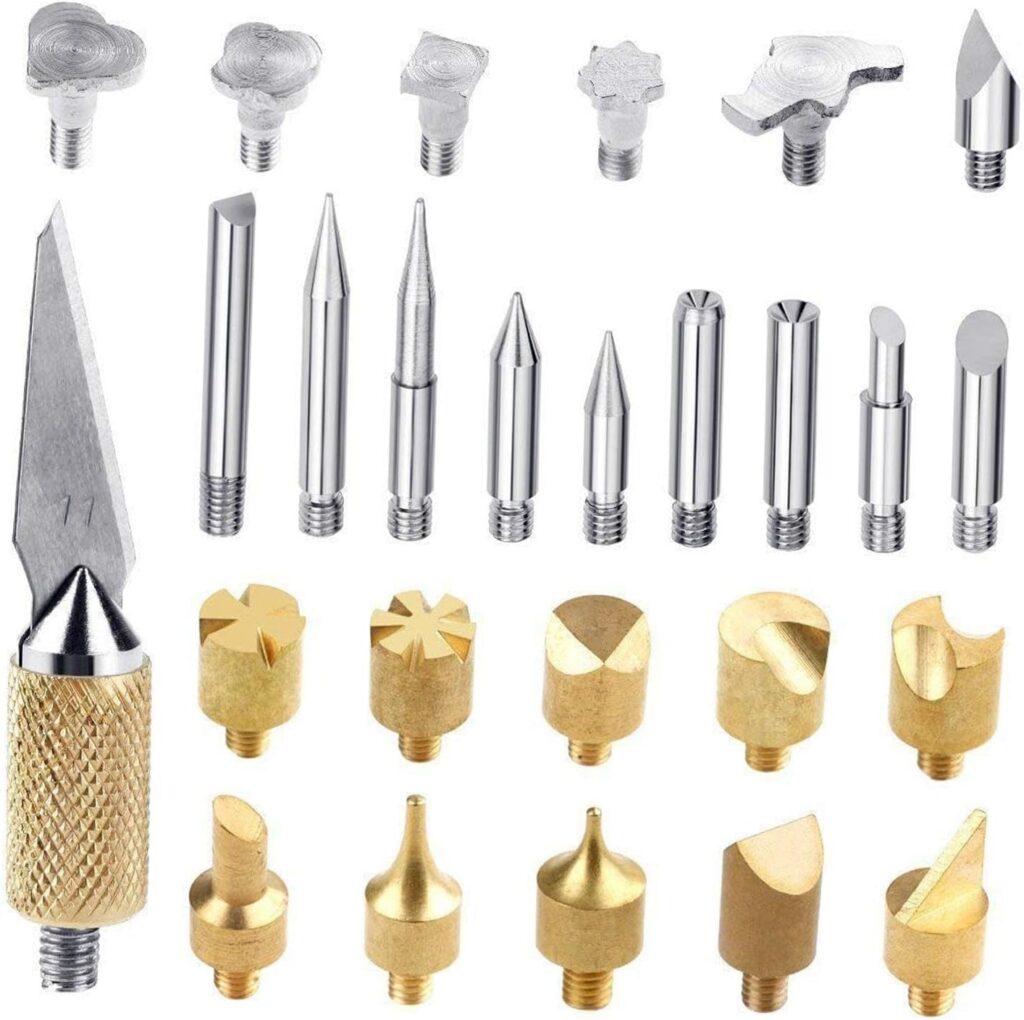 Pyrography Wood Burning Tips, Wood Burning Tool Set Carving Iron Tip for Embossing/Adults/Beginners DIY, 57pcs