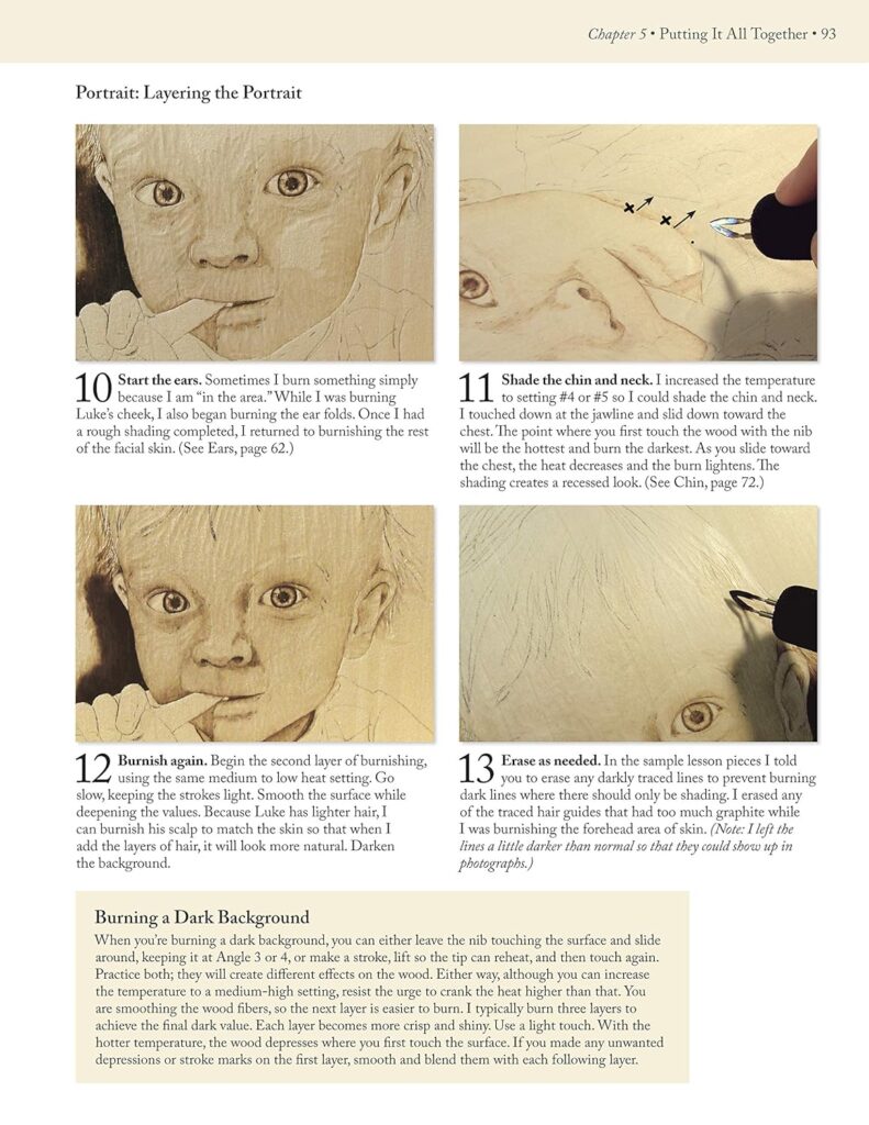 Woodburning Realistic People: Step-by-Step Guide to Creating Perfect Portraits of People (Fox Chapel Publishing) Learn How to Turn a Photo of a Loved One into a Beautiful Pyrography Pattern     Paperback – May 10, 2017