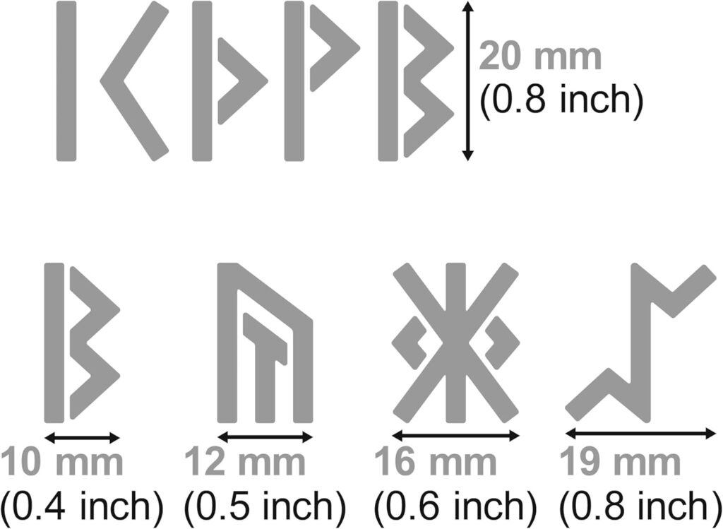 Aleks Melnyk No.35 Metal Stencil, Elder Futhark Runes, Ancient Alphabet, Sigil Magic Alphabet Stencil 1 PC, Template for Wood Burning, Pyrography Engraving, Wicca Stencil, Bookmark