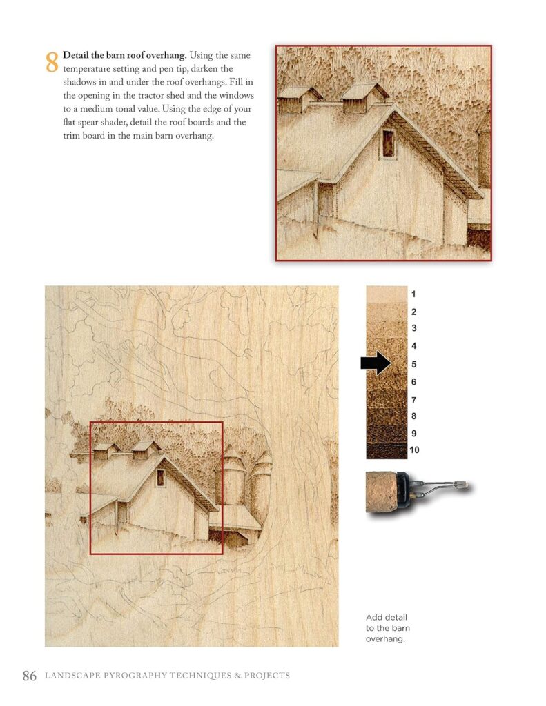 Landscape Pyrography Techniques  Projects: A Beginners Guide to Burning by Layer for Beautiful Results (Fox Chapel Publishing) Woodburning Textured, Lifelike Scenes in Layers, with Lora S. Irish     Paperback – April 9, 2018