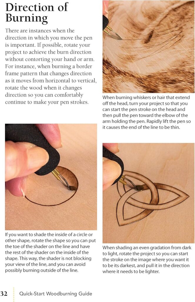 Quick-Start Woodburning Guide (Fox Chapel Publishing) Beginner-Friendly Pocket-Size Handbook to Getting Started in Pyrography with Basics on Equipment, Techniques, Pen Types, Safety, Finishing,  More