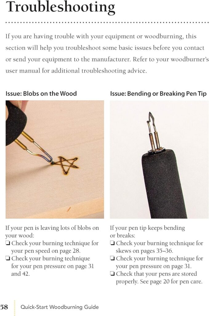 Quick-Start Woodburning Guide (Fox Chapel Publishing) Beginner-Friendly Pocket-Size Handbook to Getting Started in Pyrography with Basics on Equipment, Techniques, Pen Types, Safety, Finishing,  More