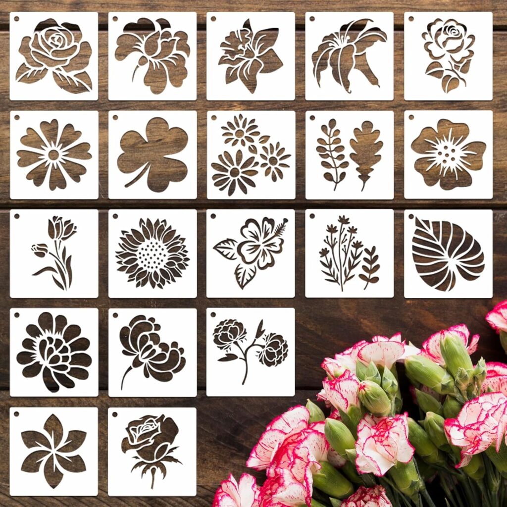 Stencils for Painting, 80PCS 3 Inch Plastic Small Stencils for Crafts Reusable, Rock Painting Stencils, Various Painting Stencils for Home Decor  DIY Projects